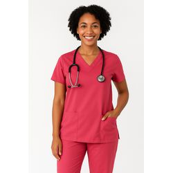 Camisa Scrub Pijama Cirúrgico Rosa PInk - SC5681 - BRANCURA