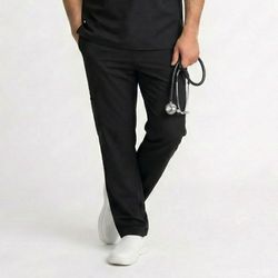 Calça Preta Gabardine Masculina - Pijama Cirúrgico... - BRANCURA