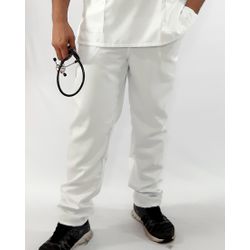 Calça Branca Gabardine Masculina - Pijama Cirúrgic... - BRANCURA