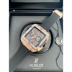 HBSB-001 - Relogio Hublot Square Bang Pedra Cod.HB... - Junior Relógios de Luxo