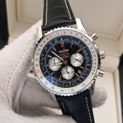 BRCONAV-002 - Relogio Breitling Navitimer Couro Co... - Junior Relógios de Luxo
