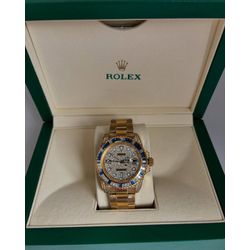 RXmlppc-001 - Relogio Rolex GMT Master II Pedra Co... - Junior Relógios de Luxo