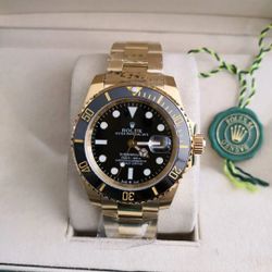 RXSUTD-003 - Relogio Rolex Submarinner Todo Dourad... - Junior Relógios de Luxo