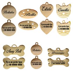 Pingente de Identificação Dourado - Brincadeira Animal