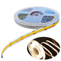 Fita Led COB 320 Leds P/ Metro 12V 4000K Branco Neutro IP20 - Broketto Materiais Elétricos