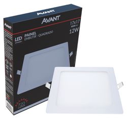 Painel Plafon Led Embutir 12w Quadrado 6500k Bivolt - Broketto Materiais Elétricos