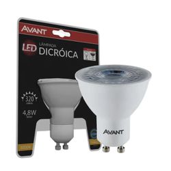 Lâmpada Dicróica Led Mr16 4,8w 3000k Branca Quente Bivolt - Broketto Materiais Elétricos