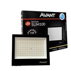 Refletor Led 100W Holofote Bivolt Ip66 3000K Luz Quente - Broketto Materiais Elétricos