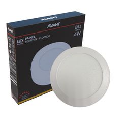 Plafon Painel Led 6w Sobrepor Redondo 3000k Branco Quente - Broketto Materiais Elétricos
