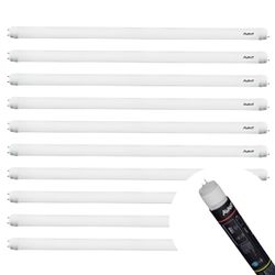 Kit 10 Lâmpadas Led Tubular T8 18W 120cm 3000K Branco Quente - Broketto Materiais Elétricos