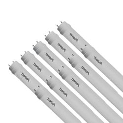 Kit 10 Lâmpadas Led Tubular Vidro T8 18W 120cm 6500K Branco Frio - Broketto Materiais Elétricos