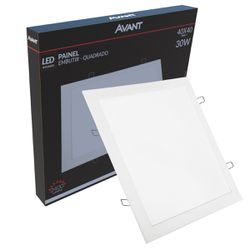 Painel Plafon Led de Embutir Quadrado 6500k 30w Bivolt Avant - Broketto Materiais Elétricos