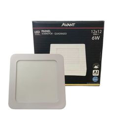 Painel Plafon Led Sobrepor 6w Quadrado 4000k Bivolt - Broketto Materiais Elétricos