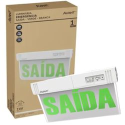 Luminária Led De Emergência 1w 6000k Saída Verde Bivolt - Broketto Materiais Elétricos