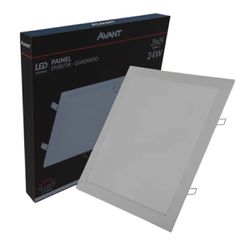 Plafon Painel Led 24w 6500k Embutir Quadrado Luz Branca - Broketto Materiais Elétricos