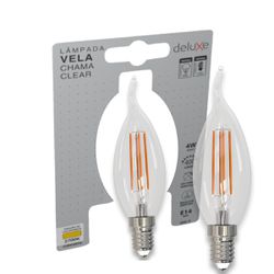 Lâmpada Retrô Vela Chama 4w 2700k E-14 - Broketto Materiais Elétricos