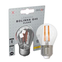 Lâmpada Bolinha Retrô Led G45 6w 2700k Luz Amarela E-27 - Broketto Materiais Elétricos