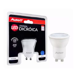Lâmpada Mini Dicroica 4W 6500K Led MR11 GU10 Bivolt - Broketto Materiais Elétricos