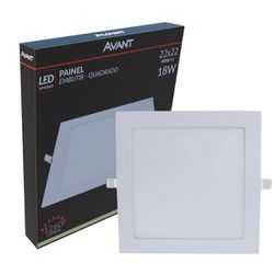 Plafon Painel Led 18w Quadrado Embutir 4000k Branco Neutro - Broketto Materiais Elétricos