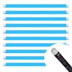 Kit 10 Lâmpadas LED Tubular 18w T8 Cor Azul 120cm - Broketto Materiais Elétricos