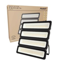Refletor Holofote Preto Led 200w Facciata 6500k Branco Frio - Broketto Materiais Elétricos