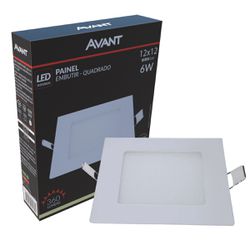 Painel Plafon Led Embutir 6w Quadrado 4000k Bivolt - Broketto Materiais Elétricos