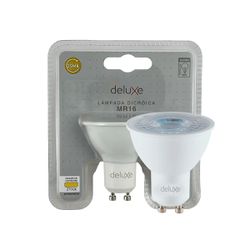 Lâmpada LED Dicróica MR16 8W 2700K Branco Quente GU10 - Broketto Materiais Elétricos