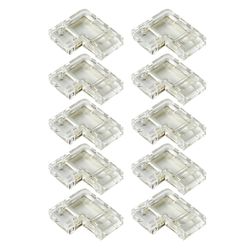 Kit 10 Conectores Emenda Junção l P/fita Led Smd Sem Solda - Broketto Materiais Elétricos