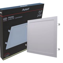 Plafon de Embutir Quadrado 24W 4000K Luz Branca Neutra - Broketto Materiais Elétricos