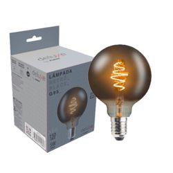 Lâmpada Globo Filamento LED Retrô Black 2200K 5W G95 E27 - Broketto Materiais Elétricos