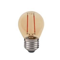 Lâmpada Bolinha Filamento LED Retrô 2200K Âmbar 2W G45 E27 - Broketto Materiais Elétricos