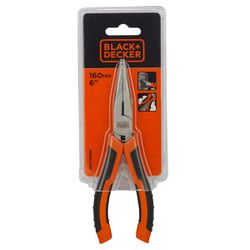 Alicate de Corte Bico Longo Isolado 160mm 6 Pol Black Decker - Broketto Materiais Elétricos