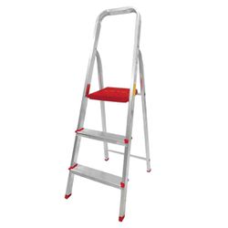 Escada Em Alumínio Doméstica 3 Degraus Botafogo EAECO003 - Broketto Materiais Elétricos