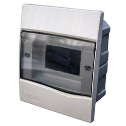 Quadro Centro Distribuição Embutir 5 Disjuntores Din Brum Br5t - Broketto Materiais Elétricos