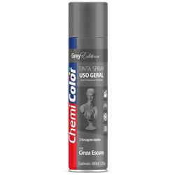 Tinta Spray Chemicolor 400ML Uso Geral Cinza Escuro - Broketto Materiais Elétricos
