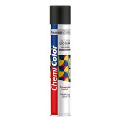 Tinta Spray Chemicolor 250ML Uso Geral Preto Fosco - Broketto Materiais Elétricos