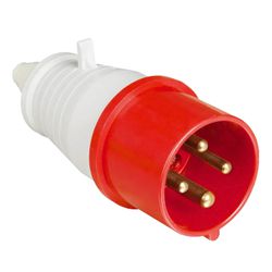 Plugue de Tomada Industrial 3P+T 32A 6H 380-415V Ip44 Vermelho - Broketto Materiais Elétricos