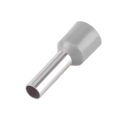 Kit 50 Terminais Ilhós Tubular 4 mm Cinza - Broketto Materiais Elétricos