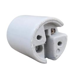 Receptáculo Soquete E-27 Porcelana Liso - Broketto Materiais Elétricos