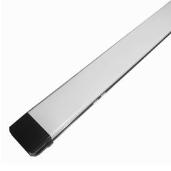 Luminária Led Linear Slim 120cm 3000K 54W Preta Bivolt Completa - Broketto Materiais Elétricos