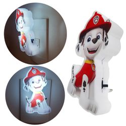 Luz Noturna Infantil Led Tomada Patrulha Canina Marshall - Broketto Materiais Elétricos