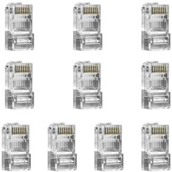 Kit 10 Conector RJ45 CAT6 Macho Cabo de Rede - Broketto Materiais Elétricos