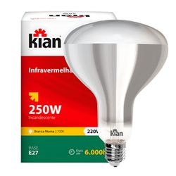 Lâmpada De Secagem Infravermelha Aquecimento 250W 220V - Broketto Materiais Elétricos