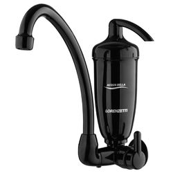 Torneira De Parede Purificador De Água Lorenzetti Acqua Bella Preto - Broketto Materiais Elétricos