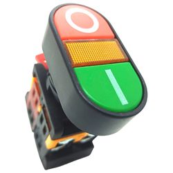Botão Duplo Iluminação C/ Led 1na+1nf On/Off LK2-APBB - Broketto Materiais Elétricos