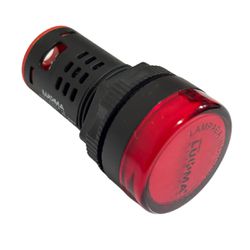 Sinaleiro Led Redondo Luz Vermelha 220v 22mm Lukma - Broketto Materiais Elétricos
