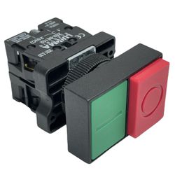 Botão Liga Desliga Duplo 1NA+1NF Sem Iluminação LK-EL8425 - Broketto Materiais Elétricos