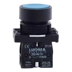 Botão Pulsante Comando Azul Lk2-ea61 1na P/ Bloco Lukma - Broketto Materiais Elétricos