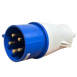 Plugue De Tomada Industrial 32a 9h 220-240v 3p+t+n Ip44 Azul - Broketto Materiais Elétricos