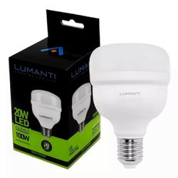 Lâmpada Led Bulbo Alta Potência Bivolt 20W 3000K Luz Quente - Broketto Materiais Elétricos
